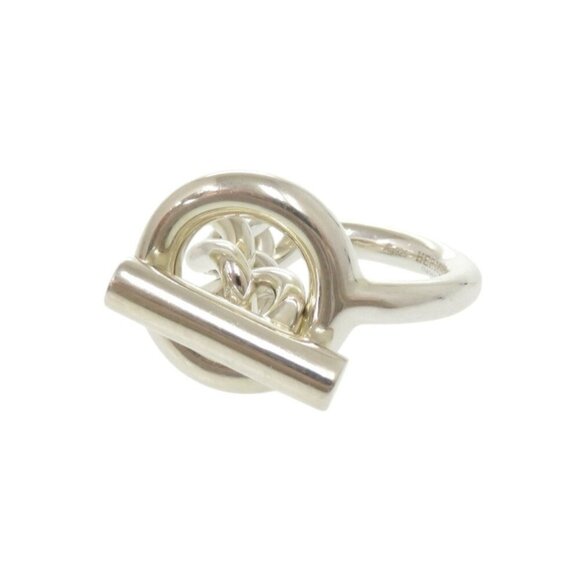 HERMES Croisette Silver 925 Ring 1172HERMES (US Size: 5.75) - Picture 4 of 9